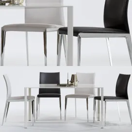 Molteni dart chair lessless table